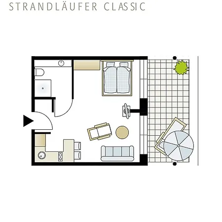Apartamento Strandlaeufer Classic 105 Granzow